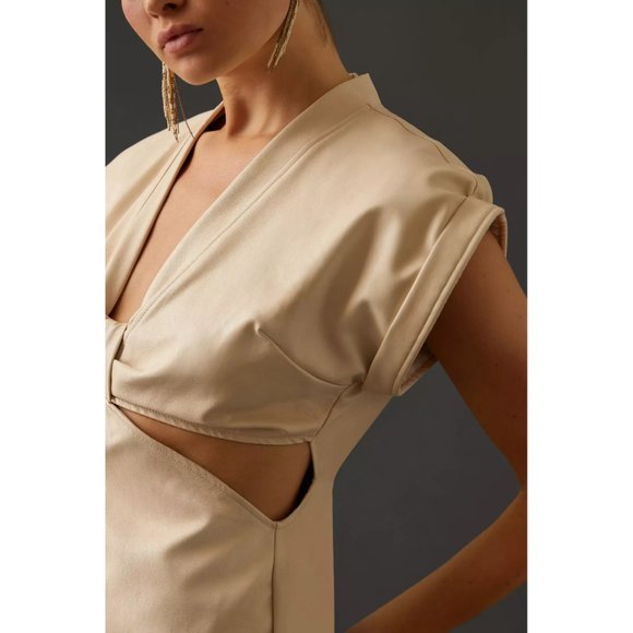 Anthropologie Eva Franco Mini Dress - Vegan Leather - Picture 5 of 5